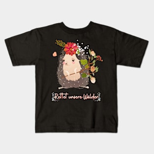 Igel Wald Retten Prinzessin Blumen Süß Kids T-Shirt